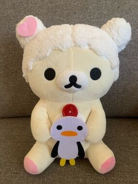 San-X Rilakkuma Bubble Bath with Penguin 12” Plush Stuffed Animal